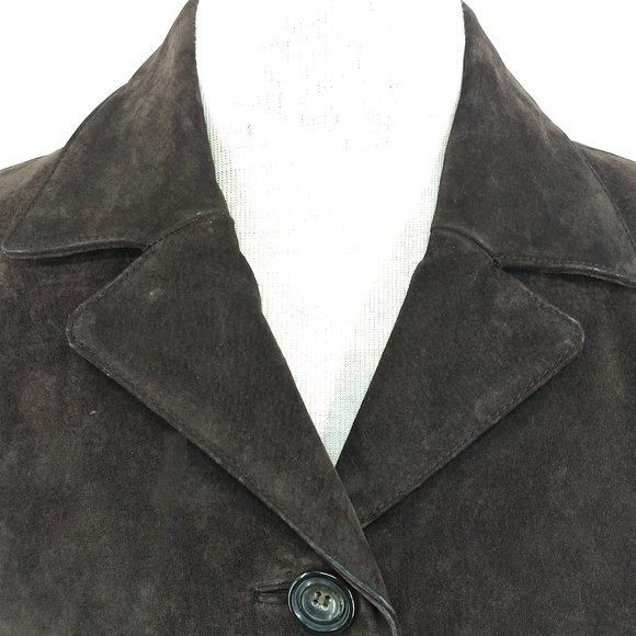 New York And Company 100% Suede Leather Jacket - Picture 3 of 9